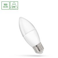 Lampa LED świecowa E-27 230V 1W CW Spectrum | WOJ+14456 Wojnarowscy