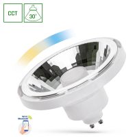 Lampa LED AR111 GU10 10W 850lm 2700-6500K CCT+DIM SMD 230V 30ST Wi-Fi/BT Spectrum SMART Tuya biała | WOJ+14512 Wojnarowscy