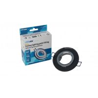 Oprawa ROVO szklana okrągła stała czarna IP20 wpuszczana 90 x 25 mm ϕ60 mm | 20-1210-21 LED Labs