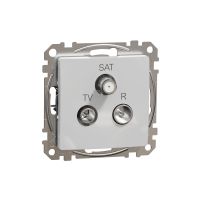 Gniazdo R/TV/SAT końcowe (4dB), srebrne aluminium, Sedna Design & Elements | SDD113481 Schneider Electric