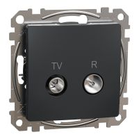 Gniazdo R/TV końcowe (4dB), czarny antracyt, Sedna Design & Elements | SDD114471R Schneider Electric