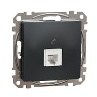 Gniazdo telefoniczne RJ11, czarny antracyt, Sedna Design & Elements | SDD114491 Schneider Electric