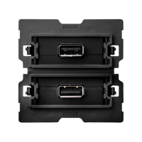 Gniazdo USB podwójne, 2.0, typ A żeńskie (mechanizm), zaciski śrubowe Simon 100 | 10000562-039 Kontakt Simon