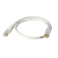 Kabel sieciowy Patchcord U/UTP Cu Kat 6 PVC, 0,5m, biały | 209011 Televes