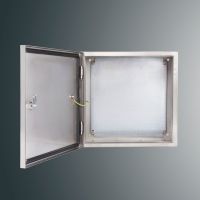Obudowa n/t z płytą montaż PSH 403020 IP65 INOX 400x300x200; IK10; RAL7035,zamek herm.-D5 | PSH 403020 IP65 INOX Kubiak