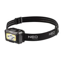 Latarka czołowa akumulatorowa USB 250 lm COB LED + czujnik ruchu | 99-073 NEO TOOLS