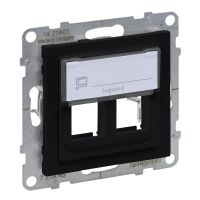 Adapter KEYSTONE podwójny, czarny, Suno | 721445 Legrand