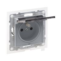 Gniazdo 2P+Z IP44 16 A 250 V zaciski automatyczne z przesłoną, aluminium, Suno | 721386 Legrand
