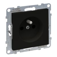 Gniazdo 2P+Z z przesłoną 16A 250 V zaciski śrubowe, czarny, Suno | 721484 Legrand
