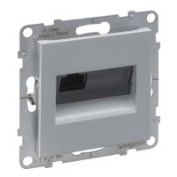 Gniazdo RJ45/Kat. 5E UTP, aluminium, Suno | 721350 Legrand