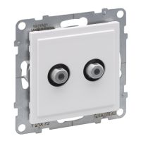 Gniazdo SAT 2X typ "F" końcowe podwójne 1.5 dB, biały, Suno | 721173 Legrand