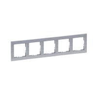 Ramka pięciokrotna, aluminium szczotkowane, Suno | 721565 Legrand