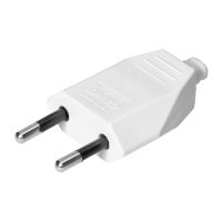 Wtyczka płaska bez uziemienia, 2,5A, 250V, biały poliwęglan (zestaw 50szt) | OR-AE-13241/W/50 Orno