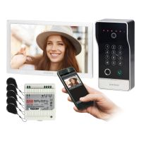 Zestaw wideodomofonowy, bezsłuchawkowy, monitor 10" LCD, menu OSD, WI-FI + APP na telefon, z gniazde | OR-VID-MO-1076/W/S Orno