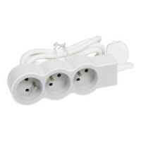 Przedłużacz STANDARD 3X2P+Z, z przewodem 3,0m 3X1,5mm2 biały/jasnoszary | 049488 Legrand