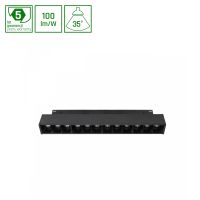 Oprawa LED GRID S na szynoprzewód 204x23x42mm 12W 35st czarny 5 lat gw. DALI system SHIFT | WLD+40011_DALI Wojnarowscy