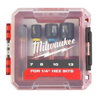 Zestaw nasadek magnetycznych udarowych sześciokątnych (fi 7/8/10/13 mm) | 4932492445 Milwaukee