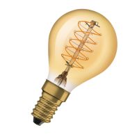 Lampa LED Vintage 1906 LED CLASSIC A,B,P SLIM FILAMENT DIMMABLE 3.4W 822 Gold E14 | 4058075761438 Ledvance