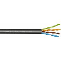 Kabel teleinformatyczny BITLAN U/UTP kat.5e 200MHz zewnętrzny suchy czarny /karton 305m/ KRĄŻEK | TI0060 Bitner
