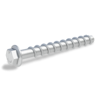 Wkręt do betonu Rawlplug R-HLX-10X100-HF-ZF, łeb sześciokątny, ocynk płatkowy, hartowany indukcyjnie | R-HLX-10X100-HF-ZF Rawlplug