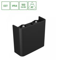 Oprawa na elewację LUNARIX 2 4W CCT 3000/4000/6000K 230V IP54 RA90 110X110X40 mm czarna góra/dół | SLIP007018 Wojnarowscy