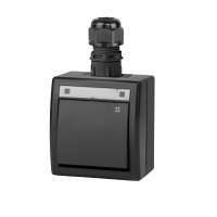 Łącznik natynkowy krzyżowy IP65 antracytowy, AQUANT 2K | 5006-67 Elektro-Plast Nasielsk