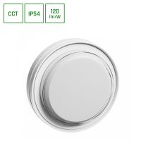 Oprawa PASTILO 10W 1100lm CCT 2700/4000/6000K IP54 IK10 180x47mm biała okrągła wyb. barwy światła | SLI042001CCT_PW Wojnarowscy