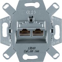 Mechanizm gniazda komputerowego UAE 2-kr (RJ45), ekran., kat.6a iso, one.platform  | WDF410862 Hager