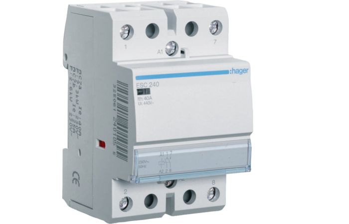 Stycznik 230VAC 2NO 40A AC-7a/b | ESC240 Hager
