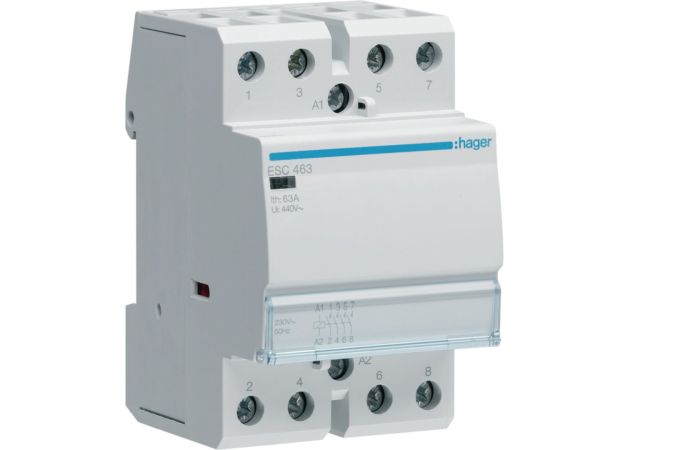 Stycznik 230VAC 4NO 63A AC-7a/b | ESC463 Hager