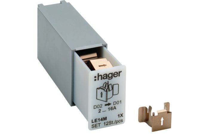 Sprężyna redukcyjna do szufladek L7xM dla bezpieczników D01 - zestaw 12szt. | LE14M Hager