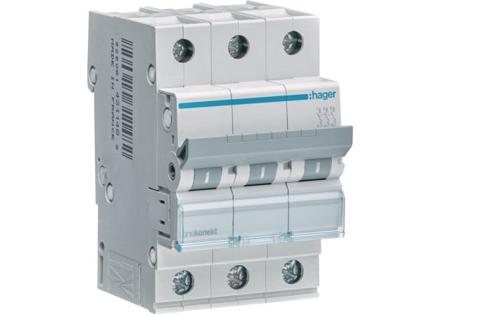 Wyłącznik nadprądowy 6kA 3P C 20A, MCB | MCN320E Hager