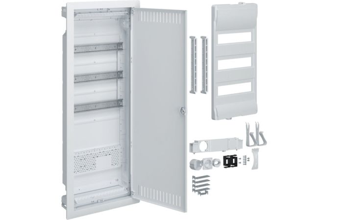 Rozdzielnica hybrydowa p/t, 36M, 1x płyta mont., 1x gniazdo 230V, Volta.hybrid | VU603PLH Hager