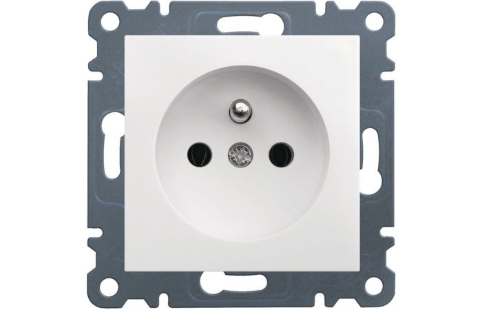 Gniazdo zasilające z/u, 16A/250VAC, biały, Lumina | WL1020 Hager
