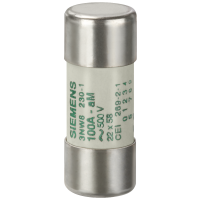 Wkładka bezpiecznika cylindrycznego, 22x58 mm, 63 A, aM, Un AC: 500 V, SENTRON | 3NW8222-1 Siemens