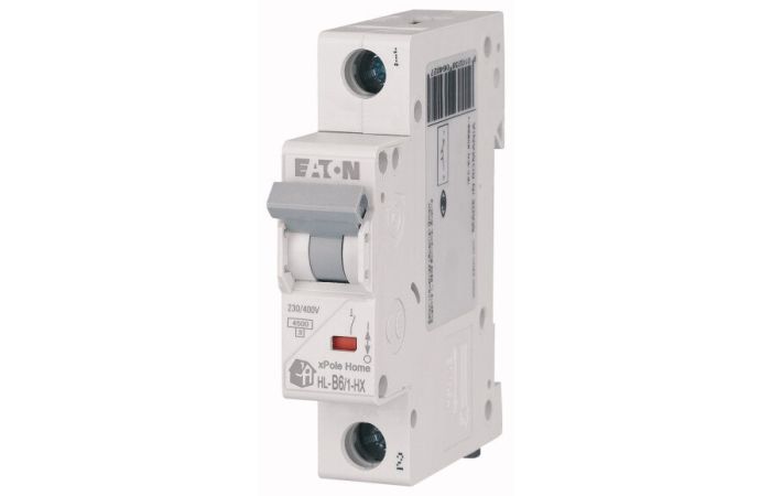 Wyłącznik nadprądowy 1P B 6A 6kA AC, HN-B6/1 | 194818 Eaton