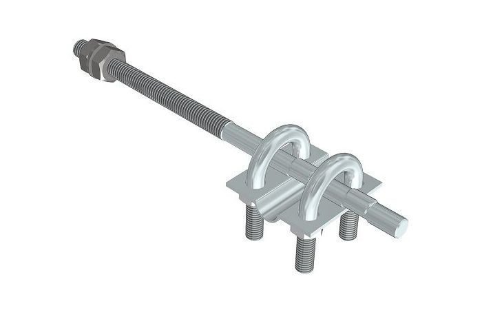 Uchwyt naciągowy M10x110 L=20 cm drut Fi--6-10mm kabłąkowy, ocynk | AH13051 AH Hardt