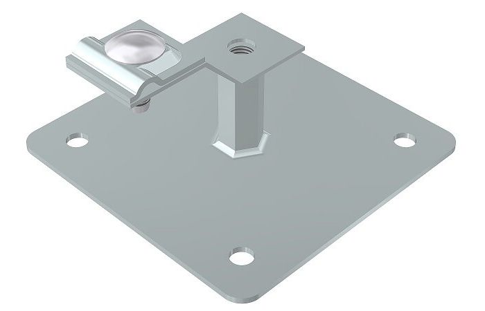 Mocowanie masztu pionowe-tuleja M12, ocynk | AH41641 AH Hardt