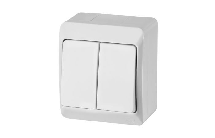 Łącznik hermetyczny natynkowy świecznikowy IP44, biały, Hermes | 0332-02 Elektro-Plast Nasielsk