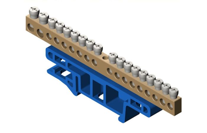 Listwa zaciskowa 18-torowa do montażu na listwie TH35 niebieska | 0922-00 Elektro-Plast Nasielsk