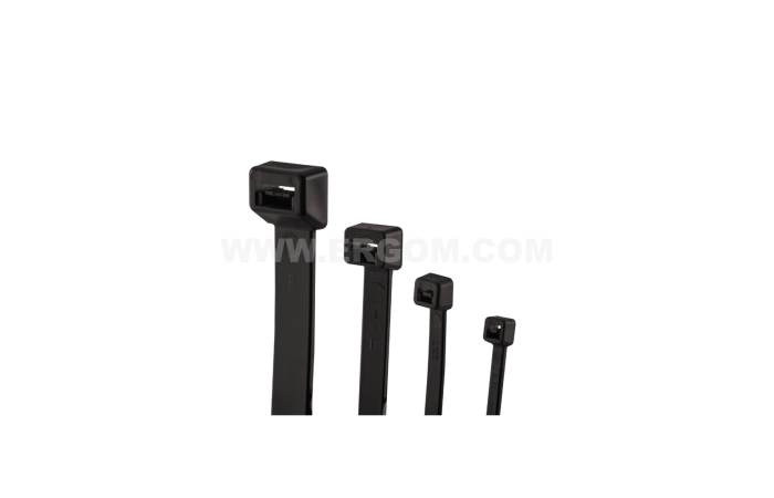 Opaska kablowa TKUV 9/3 2,5x100mm odporna na UV czarna (opak 100szt) | E01TK-01050100201 Ergom