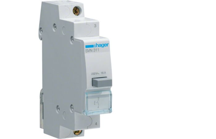 Przycisk sterowniczy 1NO Ith=16A 230VAC | SVN311 Hager