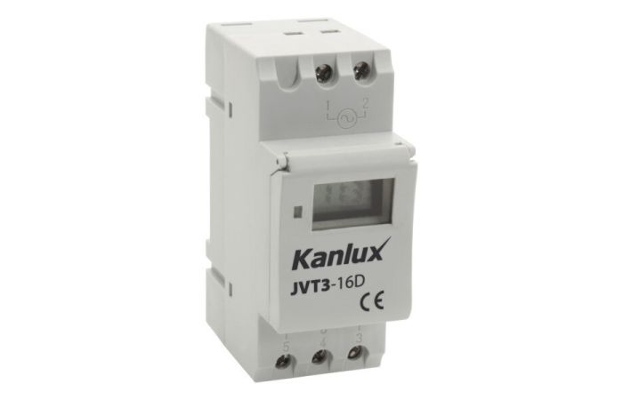 Zegar elektroniczny sterujący na szynę TH35 JVT3-16AS | 18721 Kanlux