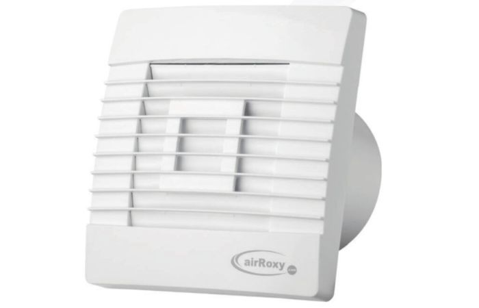 Wentylator ścienny osiowy Prestige 100 ZG MS z żaluzją grawitacyjną, z czujnikiem ruchu | 01-029 Airroxy