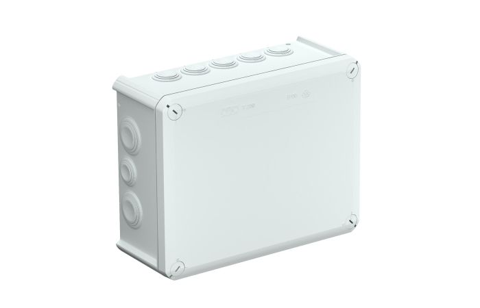 Skrzynka rozgałęźna kablowa z wprowadzeniami 240x190x95, PP/GF, jasnoszary, 7035 T 250 | 2007109 Obo Bettermann