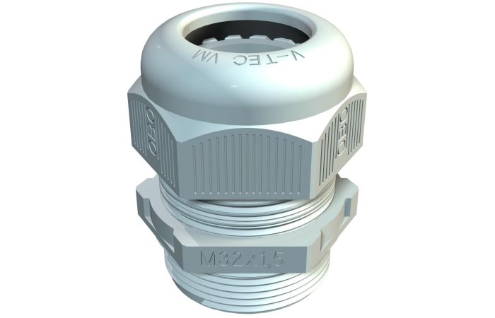 Dławik kablowy metryczny M32, PA, jasnoszary, 7035 V-TEC VM32 LGR | 2022870 Obo Bettermann