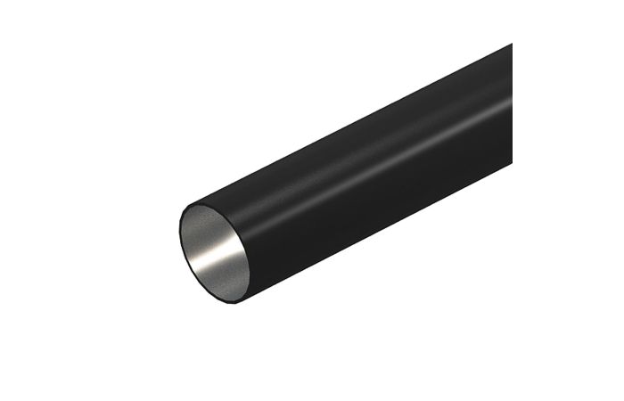 Rura stalowa bez gwintu Fi 25, St, czarny, 9005 S25W SW (3m) | 2046567 Obo Bettermann