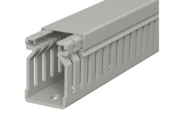 Kanał grzebieniowy 40x25, PVC, szary kamienny, 7030 LK4 40025 (2m) | 6178010 Obo Bettermann