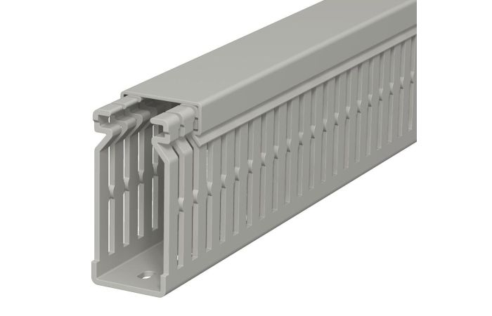 Kanał grzebieniowy 60x25, PVC, szary kamienny, 7030 LK4 N 60025 (2m) | 6178203 Obo Bettermann