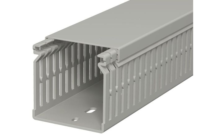 Kanał grzebieniowy 60x60, PVC, szary kamienny, 7030 LK4 N 60060 (2m) | 6178207 Obo Bettermann